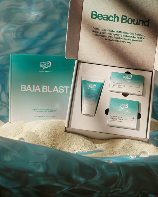 Baja Blast x Blind Barber Limited Edition Shower Set by Jeff Laub on Blind Barber